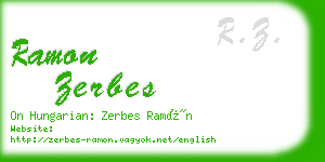 ramon zerbes business card